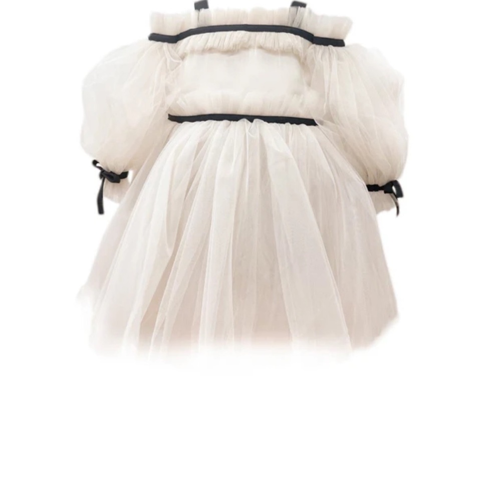 Petit MAISON KIDS COCO CARAMEL TULLE DRESS